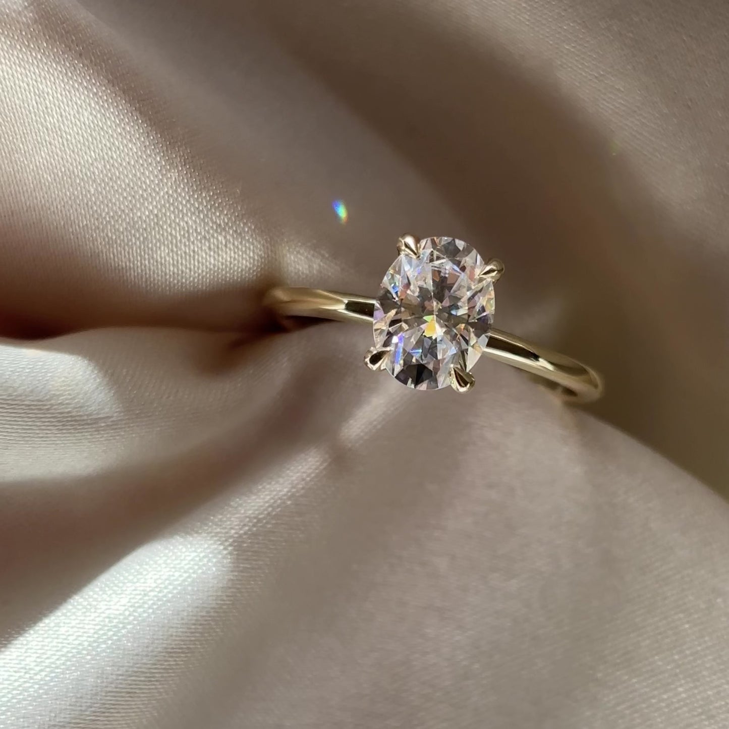 The Luise Ring - 1.5ct Moissanite Oval Solitaire