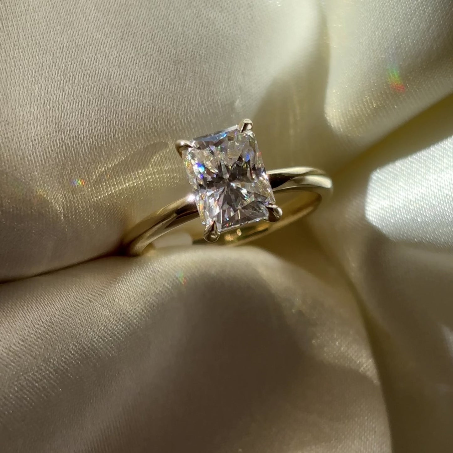 The Vienna Ring - 2ct Moissanite Radiant Solitaire