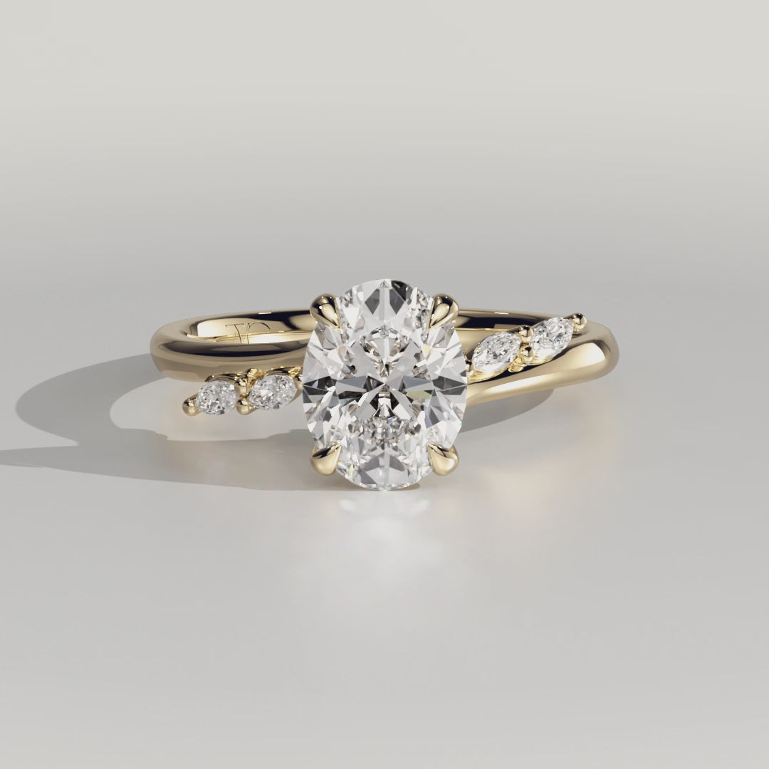 The Amira Ring™ - Oval with Marquise Accents
