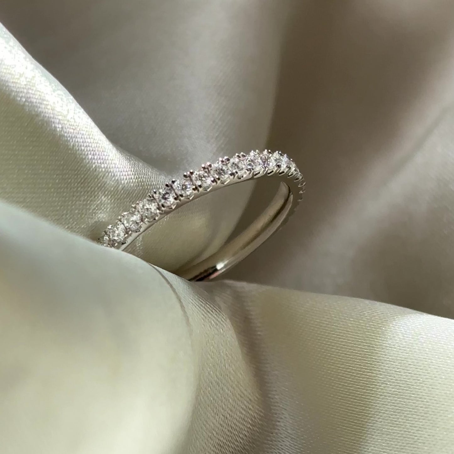 The Ava Ring - Lab Diamond Pavé Wedding Band