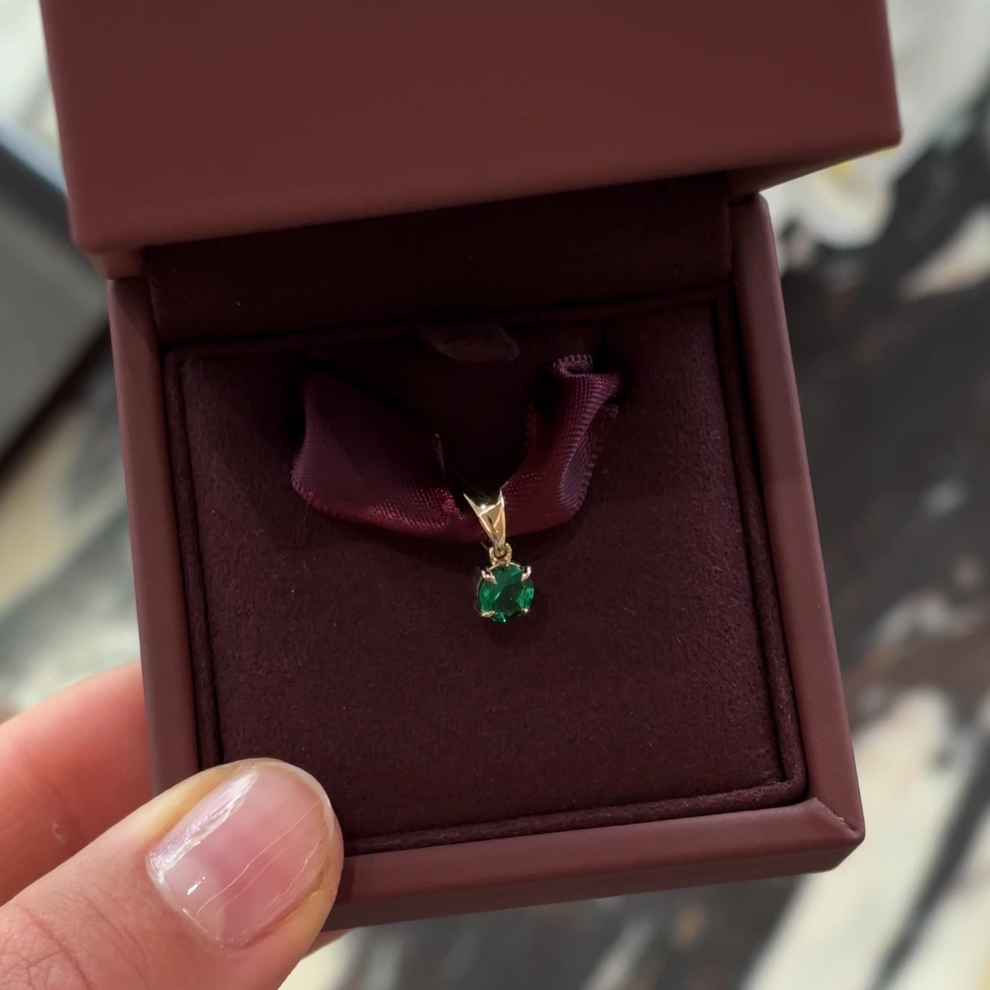 The Signature Birthstone Pendant - Emerald (May)