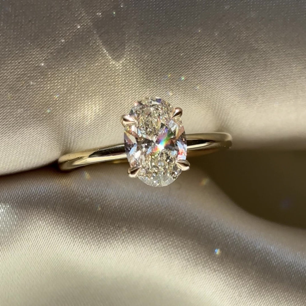 The Luise Ring™ - 1.50ct Lab Grown Diamond Oval Solitaire