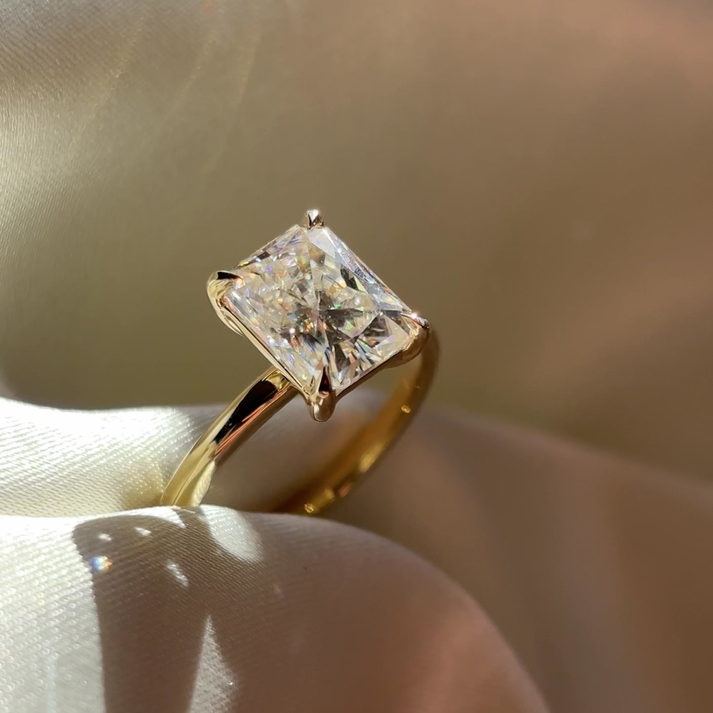 The Vienna Ring - 2.8ct Moissanite Radiant Solitaire