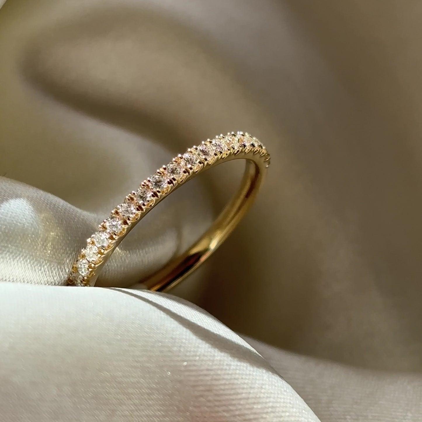 The Ava Ring - Lab Diamond Pavé Wedding Band