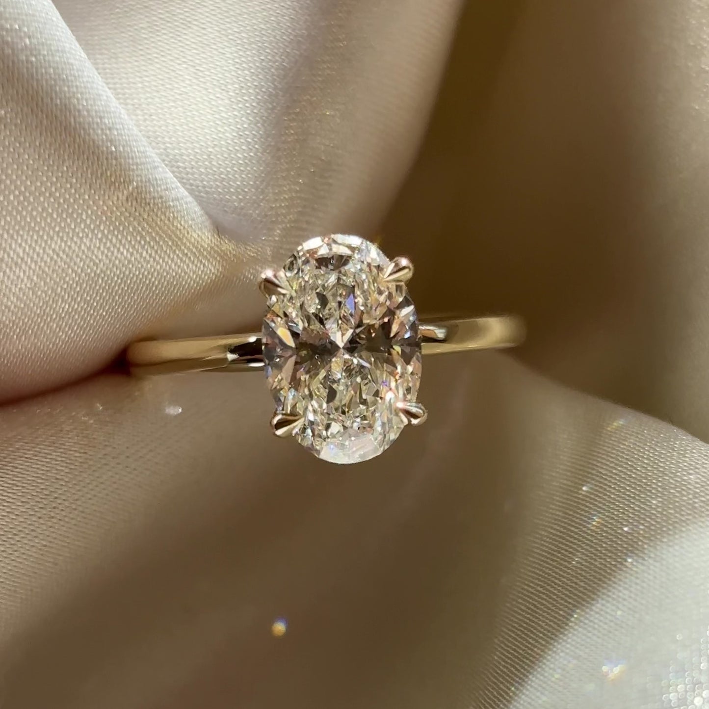 The Luise Ring - 2.07ct Lab Grown Diamond Oval Solitaire