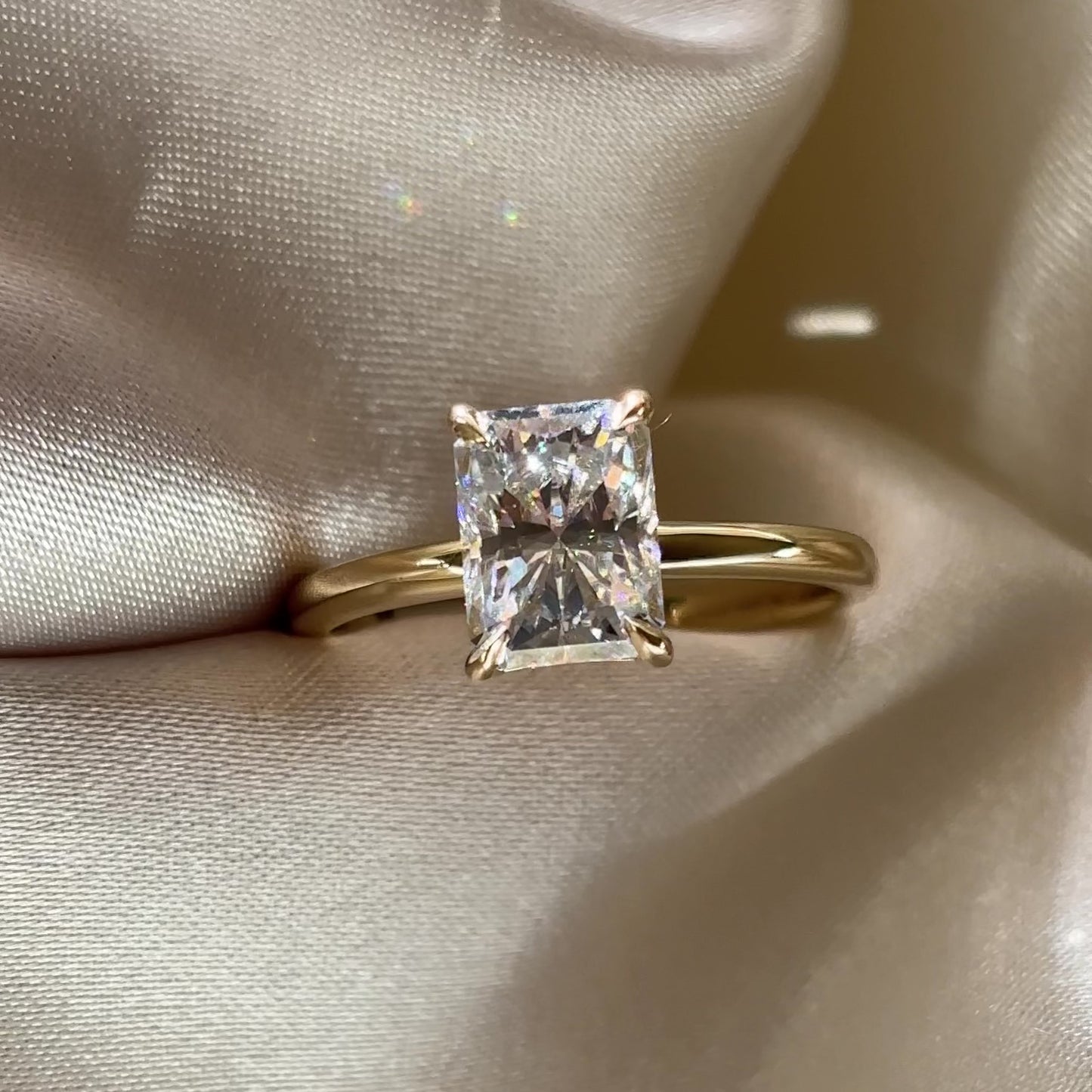 The Vienna Ring - 2ct Moissanite Radiant Solitaire
