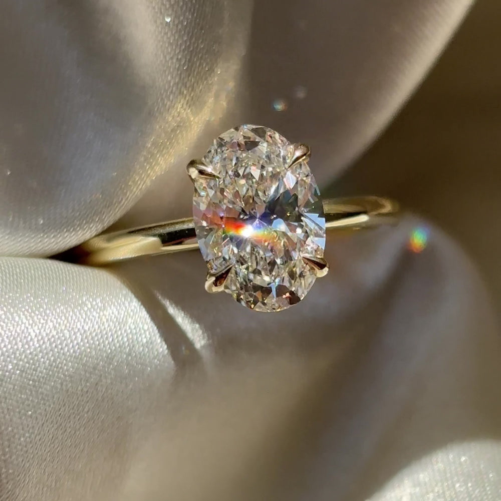 The Luise Ring™ - 2.01ct Lab Grown Diamond Oval Solitaire