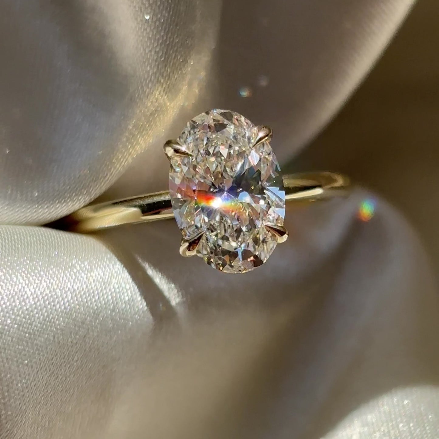 The Luise Ring™ - 2.01ct Lab Grown Diamond Oval Solitaire