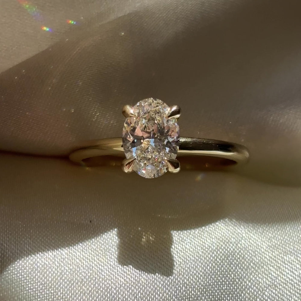 The Luise Ring™ - 1.01ct Lab Grown Diamond Oval Solitaire