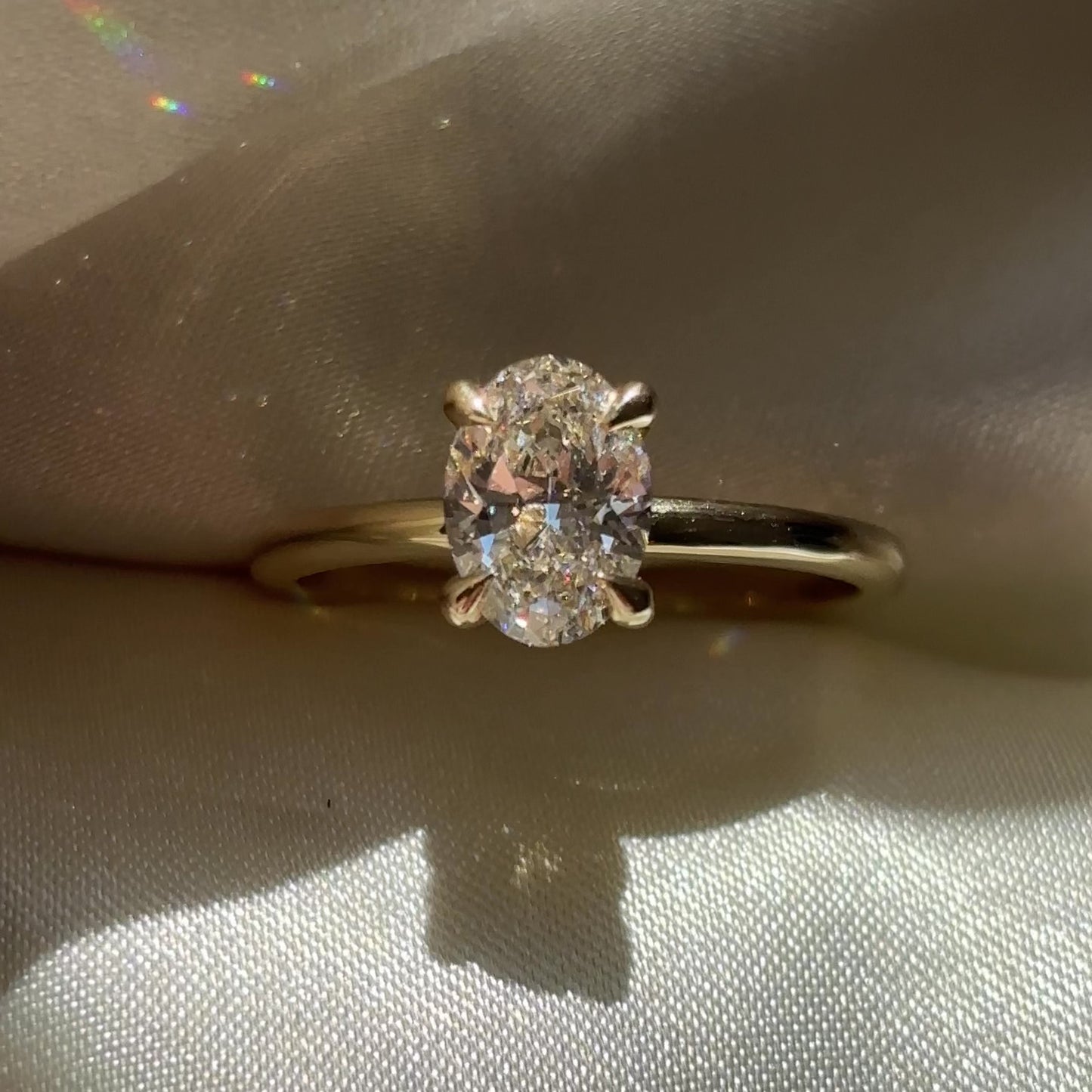 The Luise Ring™ - 1.01ct Lab Grown Diamond Oval Solitaire