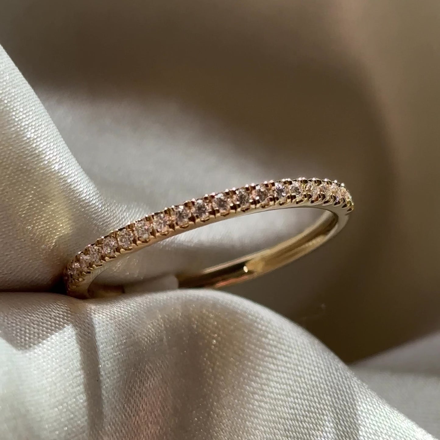 The Ava Ring - Lab Diamond Pavé Wedding Band
