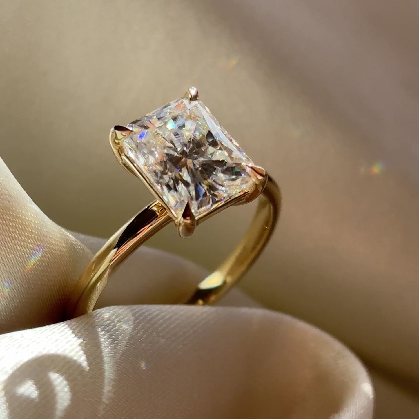 The Vienna Ring - 2.8ct Moissanite Radiant Solitaire