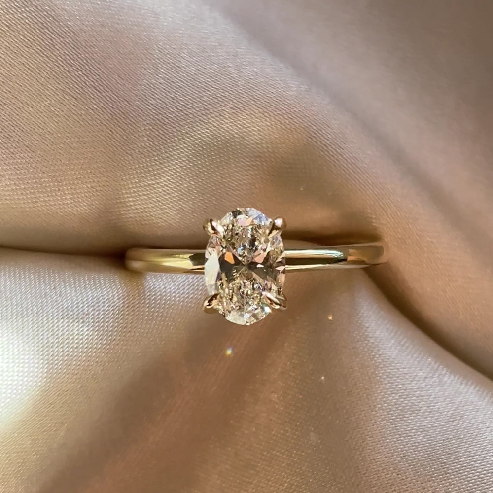The Luise Ring - 1.02ct Lab Grown Diamond Oval Solitaire