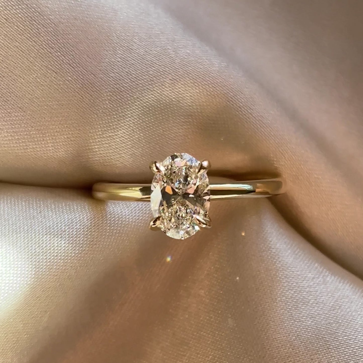 The Luise Ring - 1.02ct Lab Grown Diamond Oval Solitaire