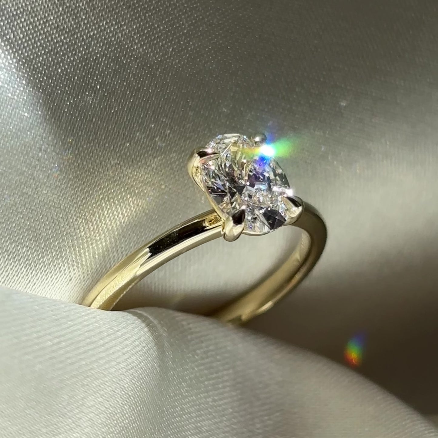 The Luise Ring® - 1.00ct Lab Grown Diamond Oval Solitaire