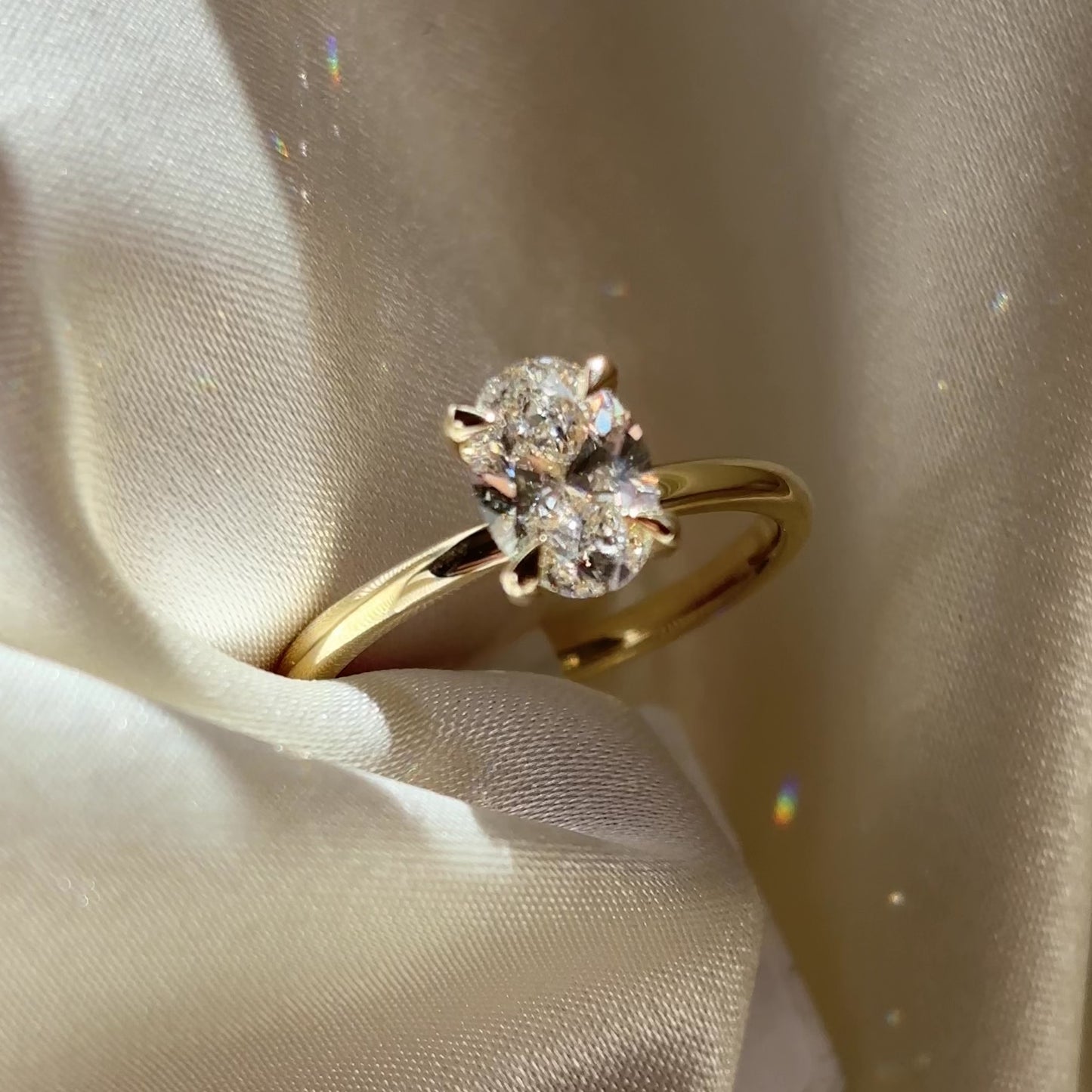 The Luise Ring - 1.01ct Lab Grown Diamond Oval Solitaire