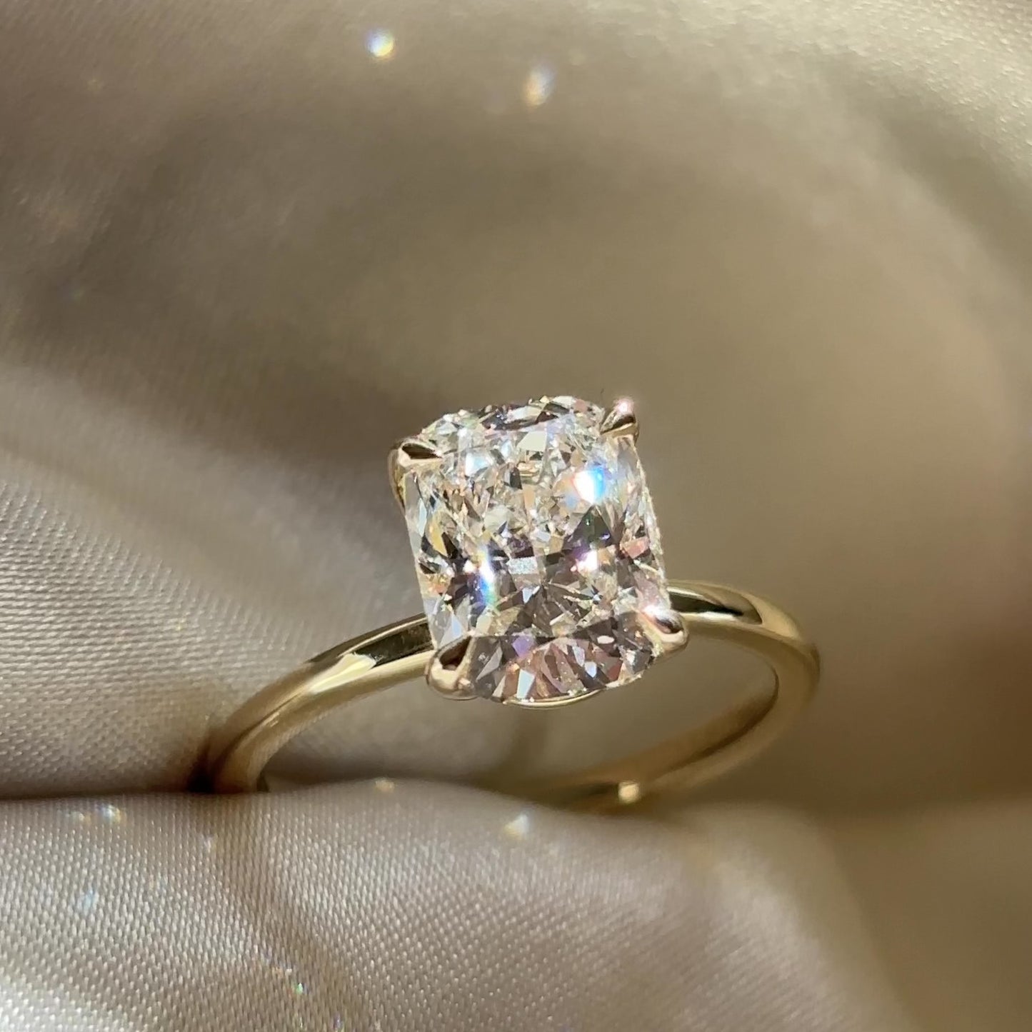The Ophelia Ring - 2.53ct Lab-Grown Diamond Elongated Cushion Solitaire