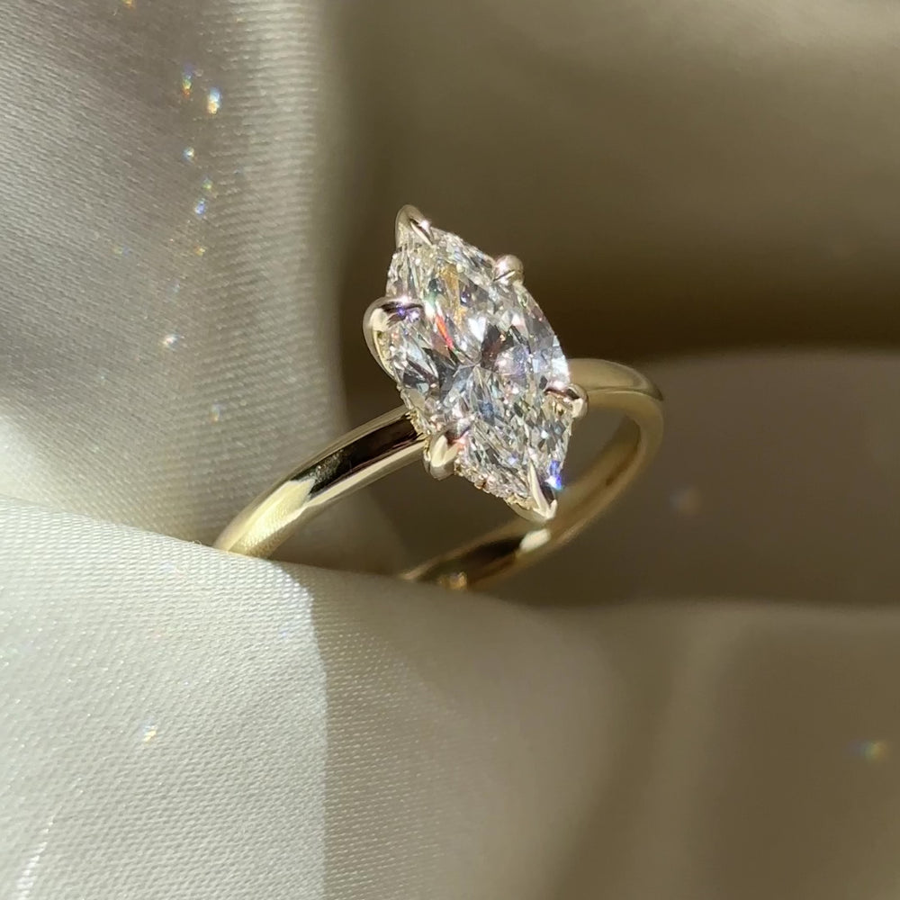 The Arie Ring - 1.55ct Marquise Lab Diamond Solitaire