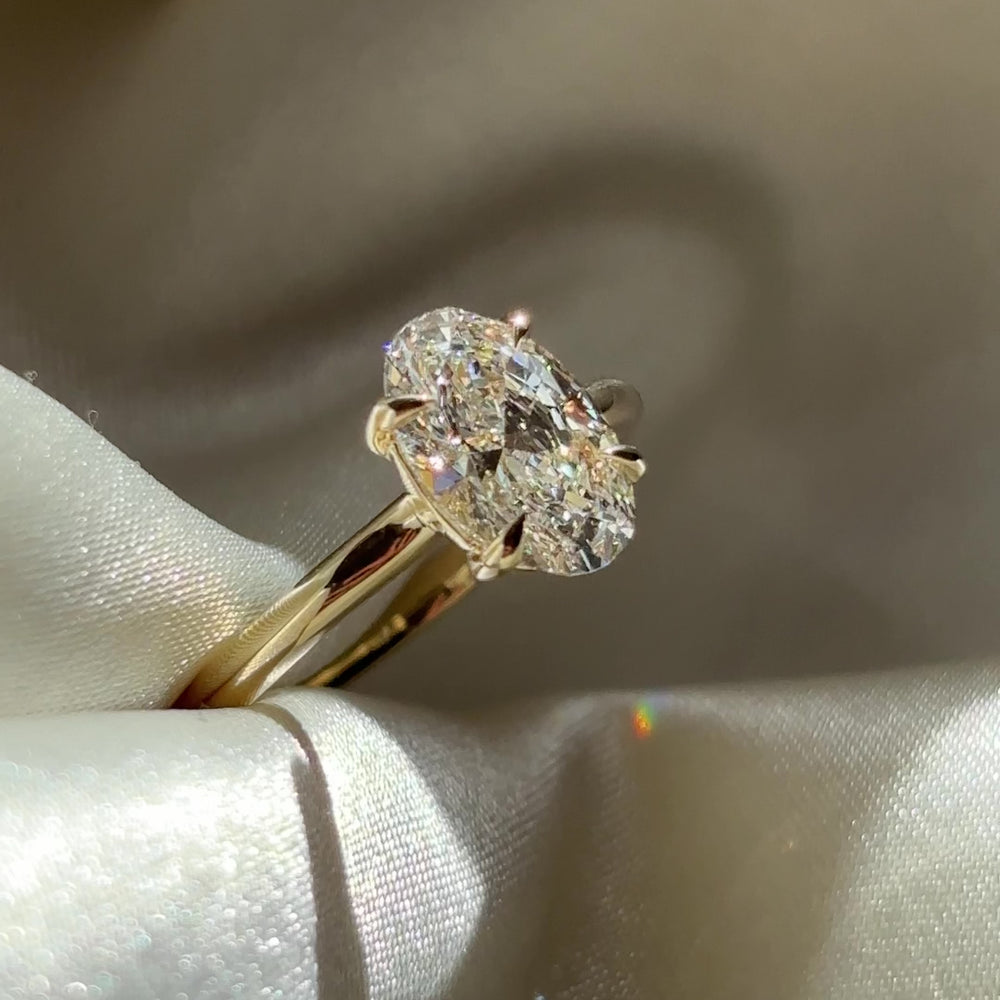 The Luise Ring® - 1.47ct Lab Grown Diamond Low Set Oval Solitaire