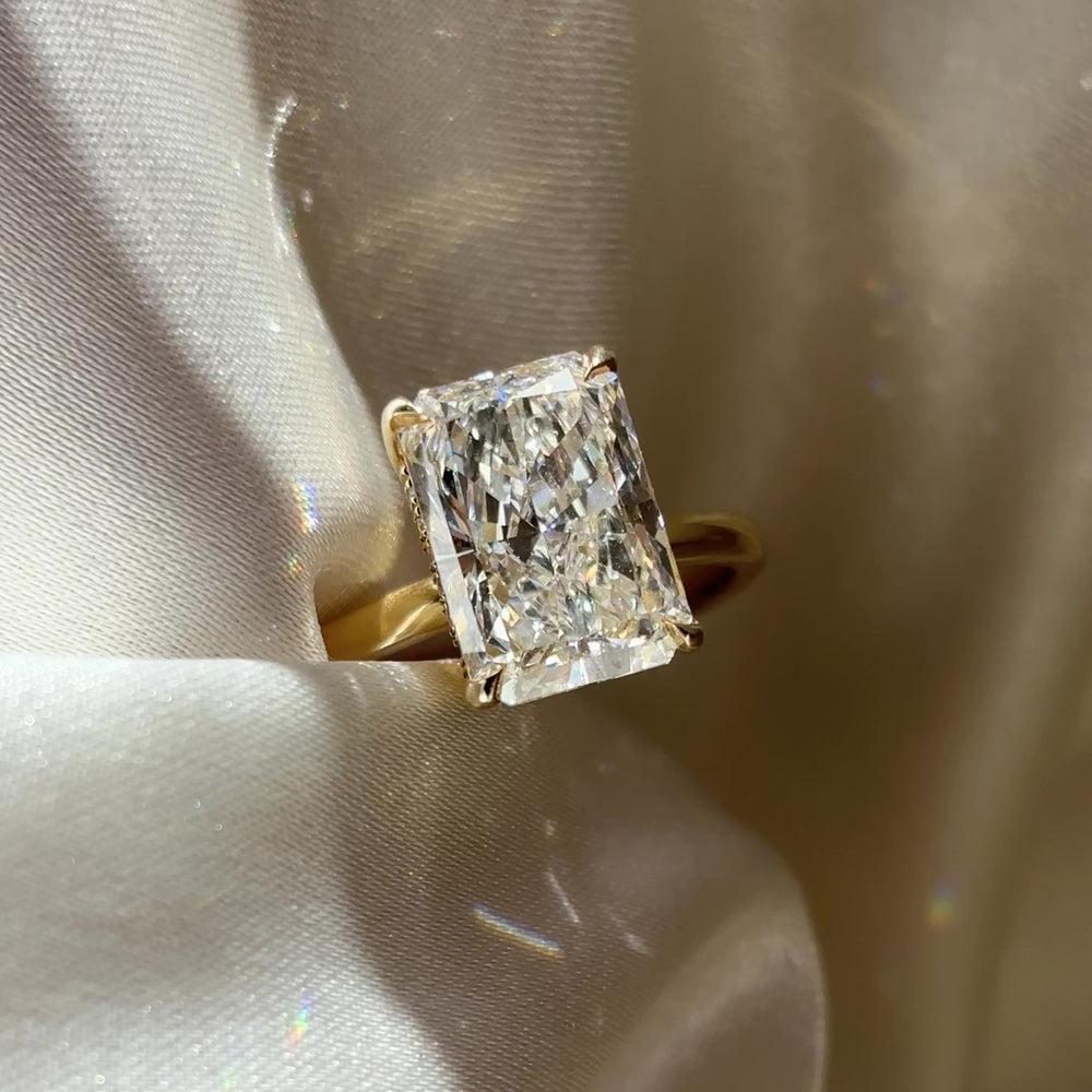 The Vienna Ring - 4.0ct Moissanite Radiant Solitaire