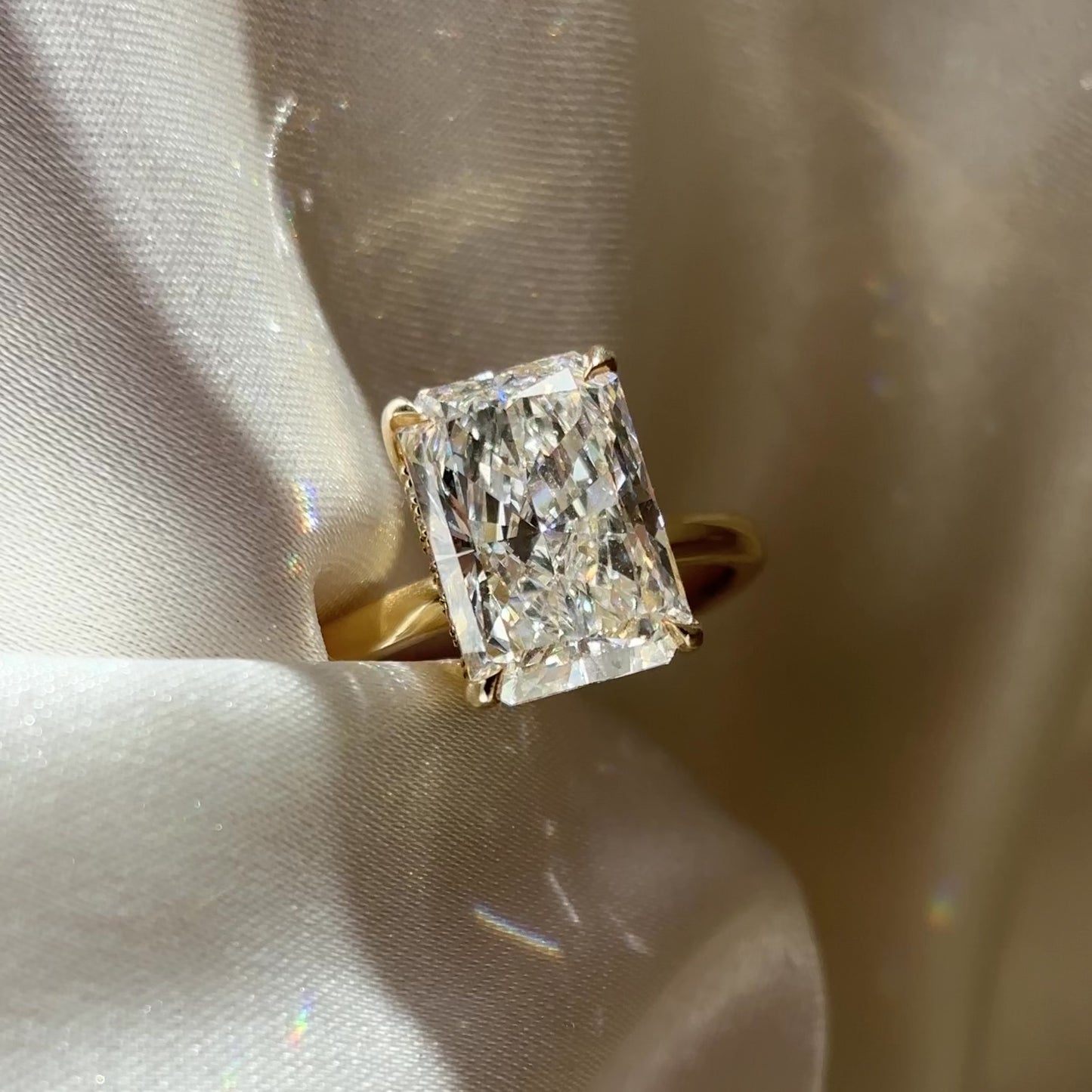 The Vienna Ring - 4.0ct Moissanite Radiant Solitaire