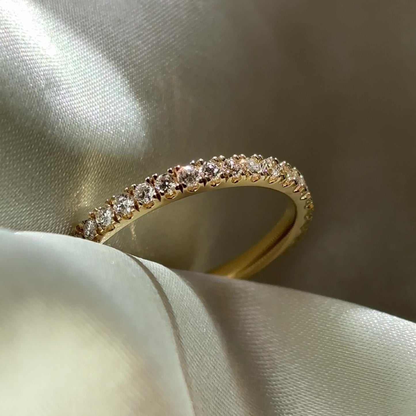 The Ava Ring - Lab Diamond Pavé Wedding Band