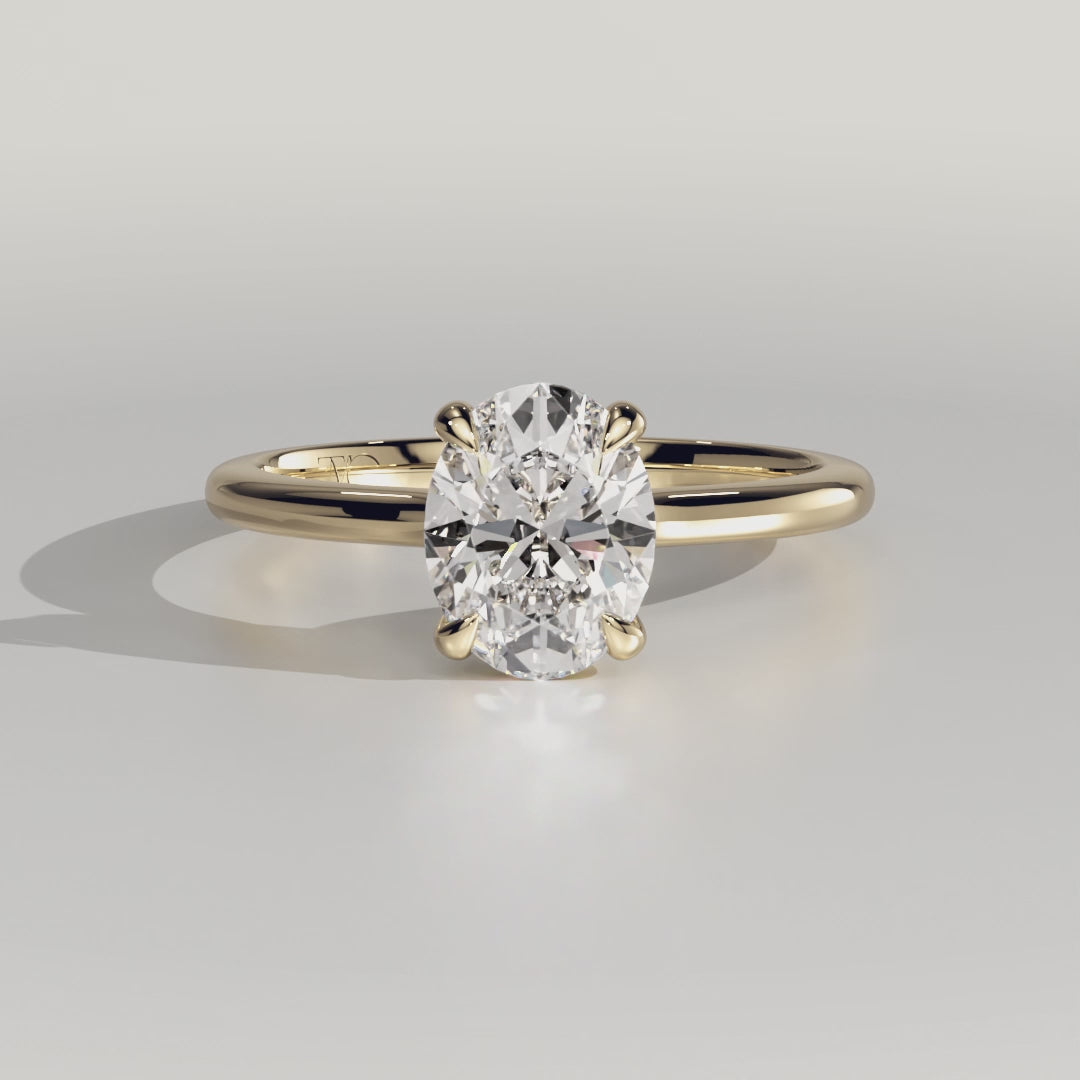 The Luise Ring® - Low Set Oval Solitaire