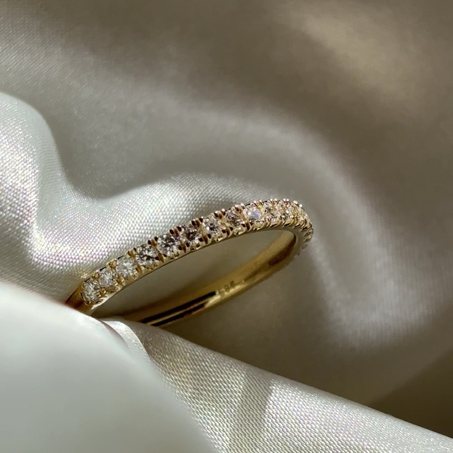 The Ava Ring - Lab Diamond Pavé Wedding Band