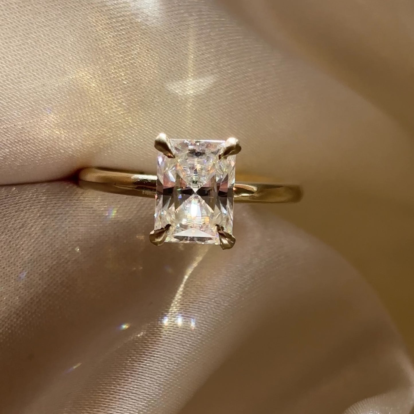 The Vienna Ring - 1.5ct Moissanite Radiant Solitaire