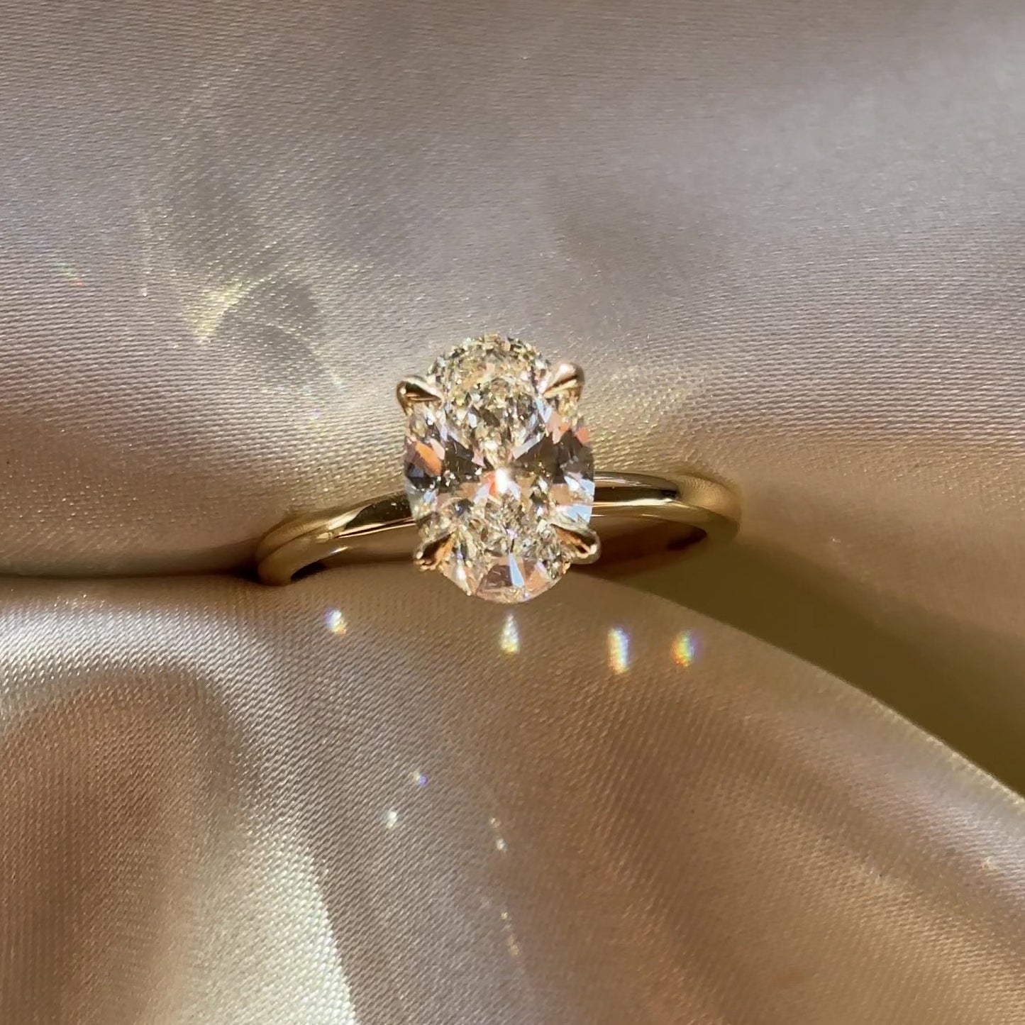 The Luise Ring - 2.03ct Lab Grown Diamond Oval Solitaire