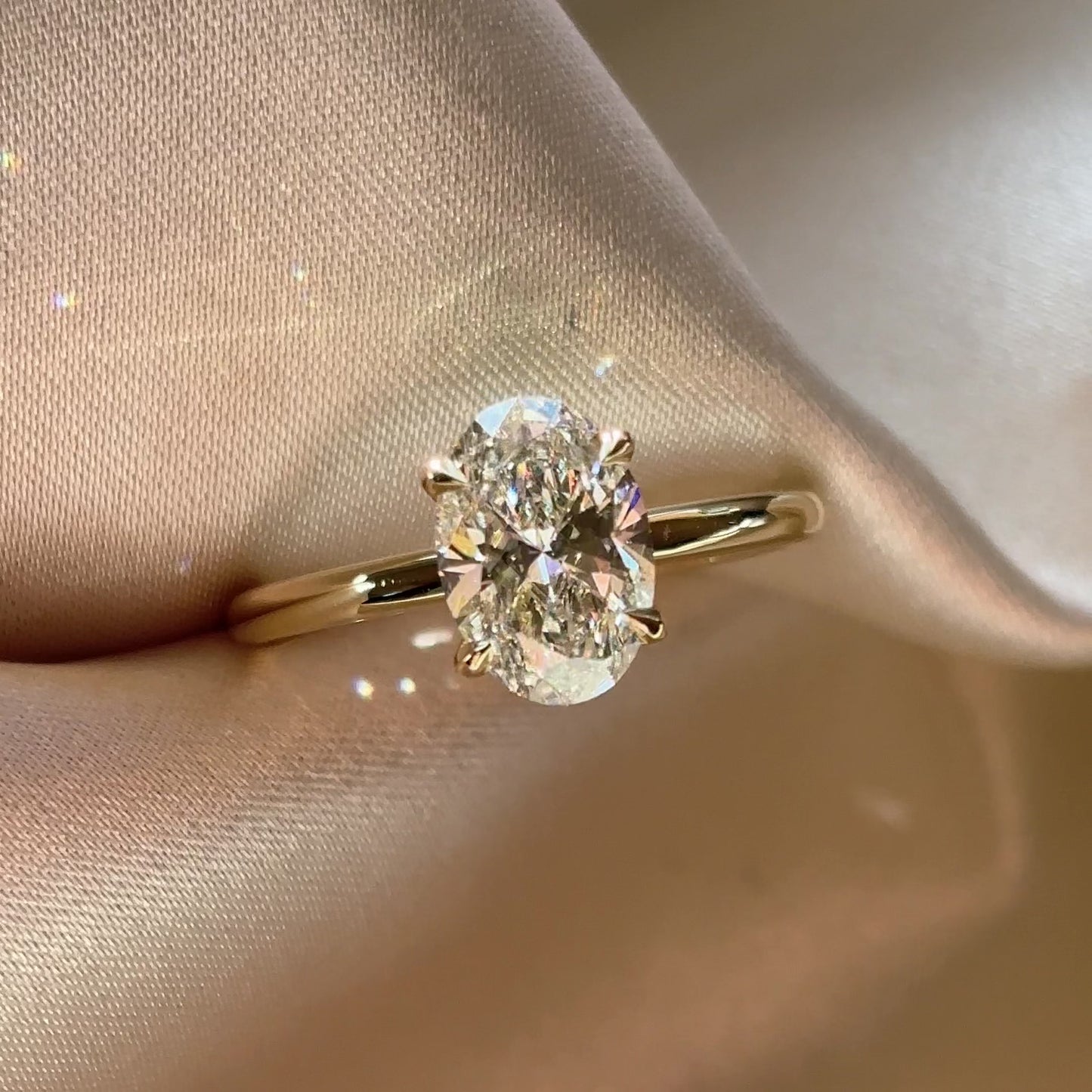 The Luise Ring - 1.52ct Lab Grown Diamond Oval Solitaire
