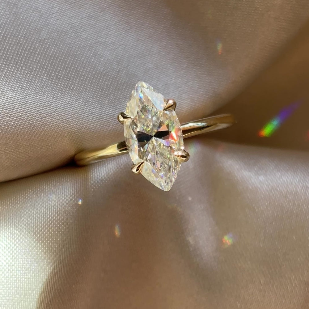 The Arie Ring - 1.8ct Moissanite Marquise Solitaire