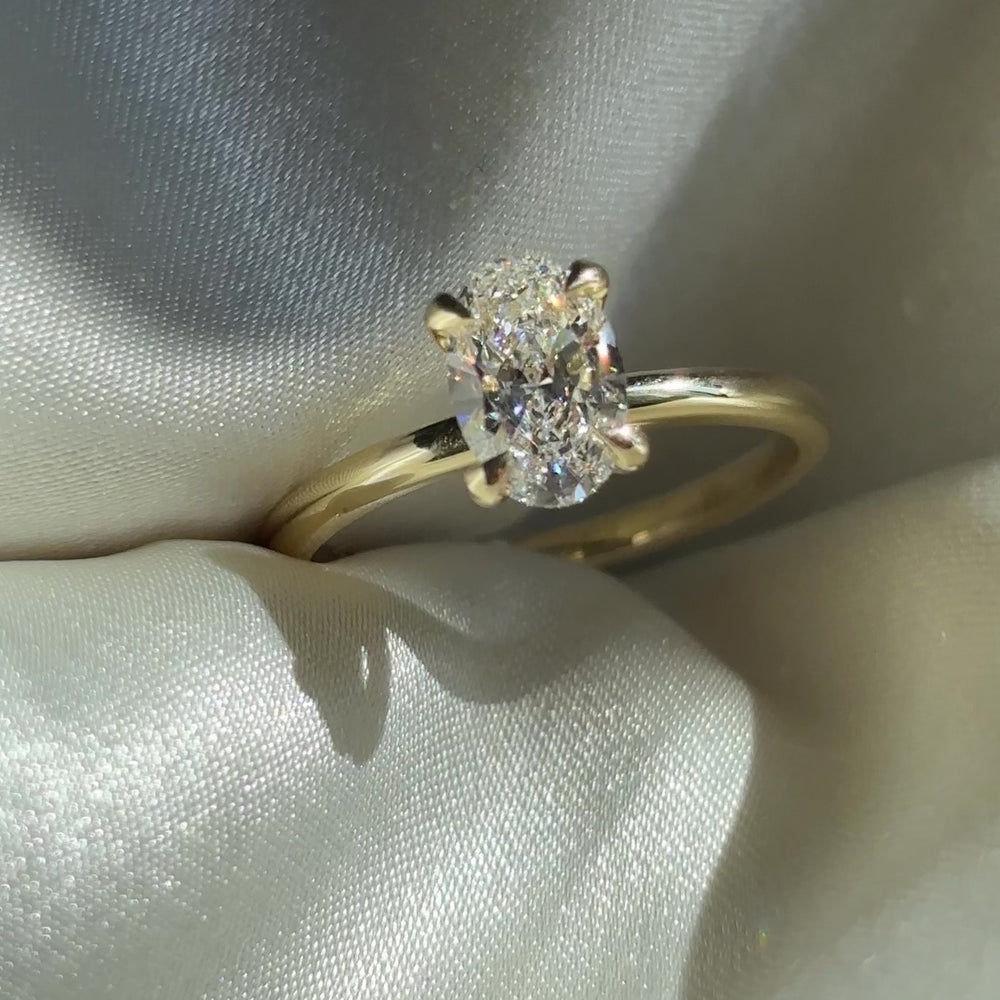 The Luise Ring® - 0.98ct Lab Grown Diamond Oval Solitaire