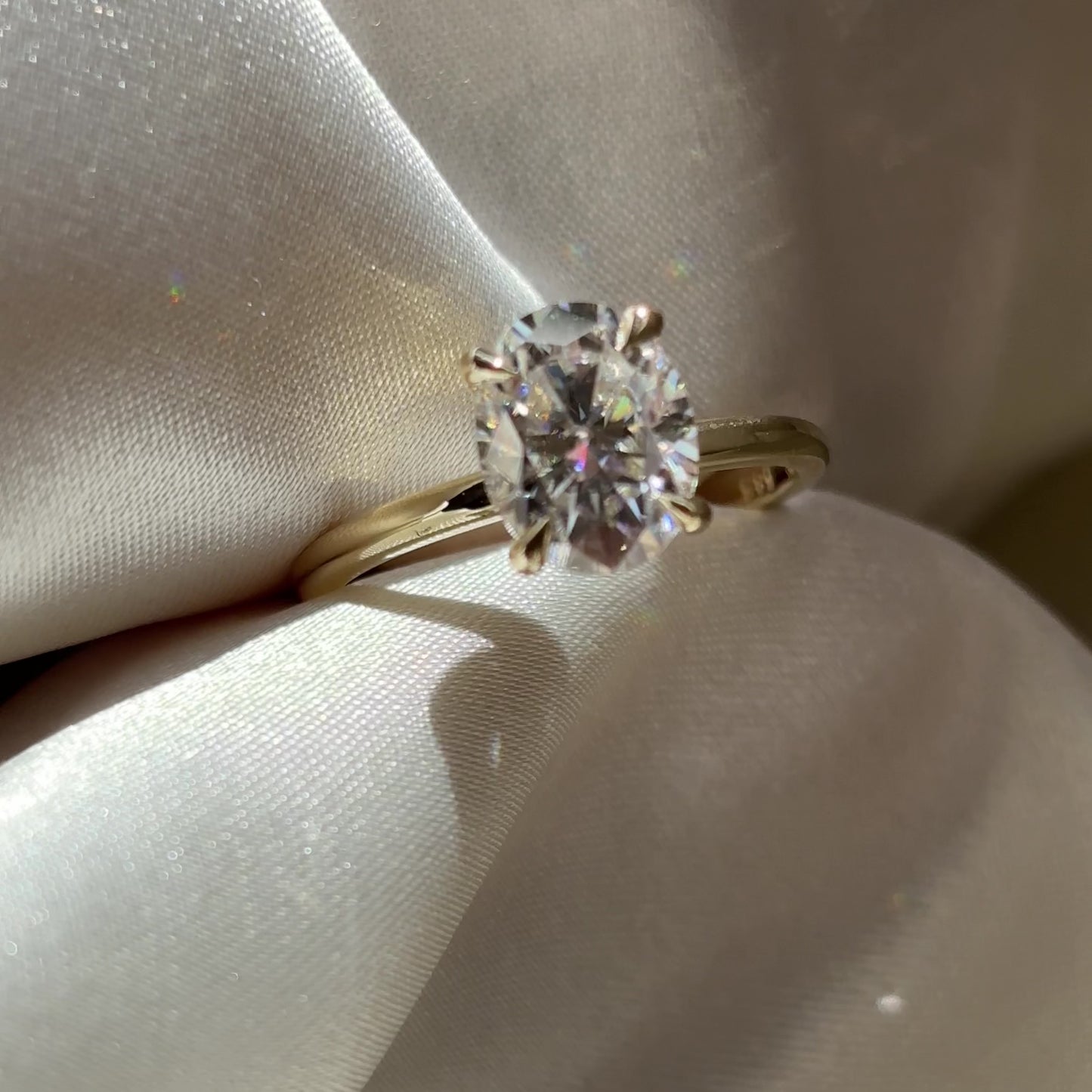 The Luise Ring - 2.1ct Moissanite Oval Solitaire