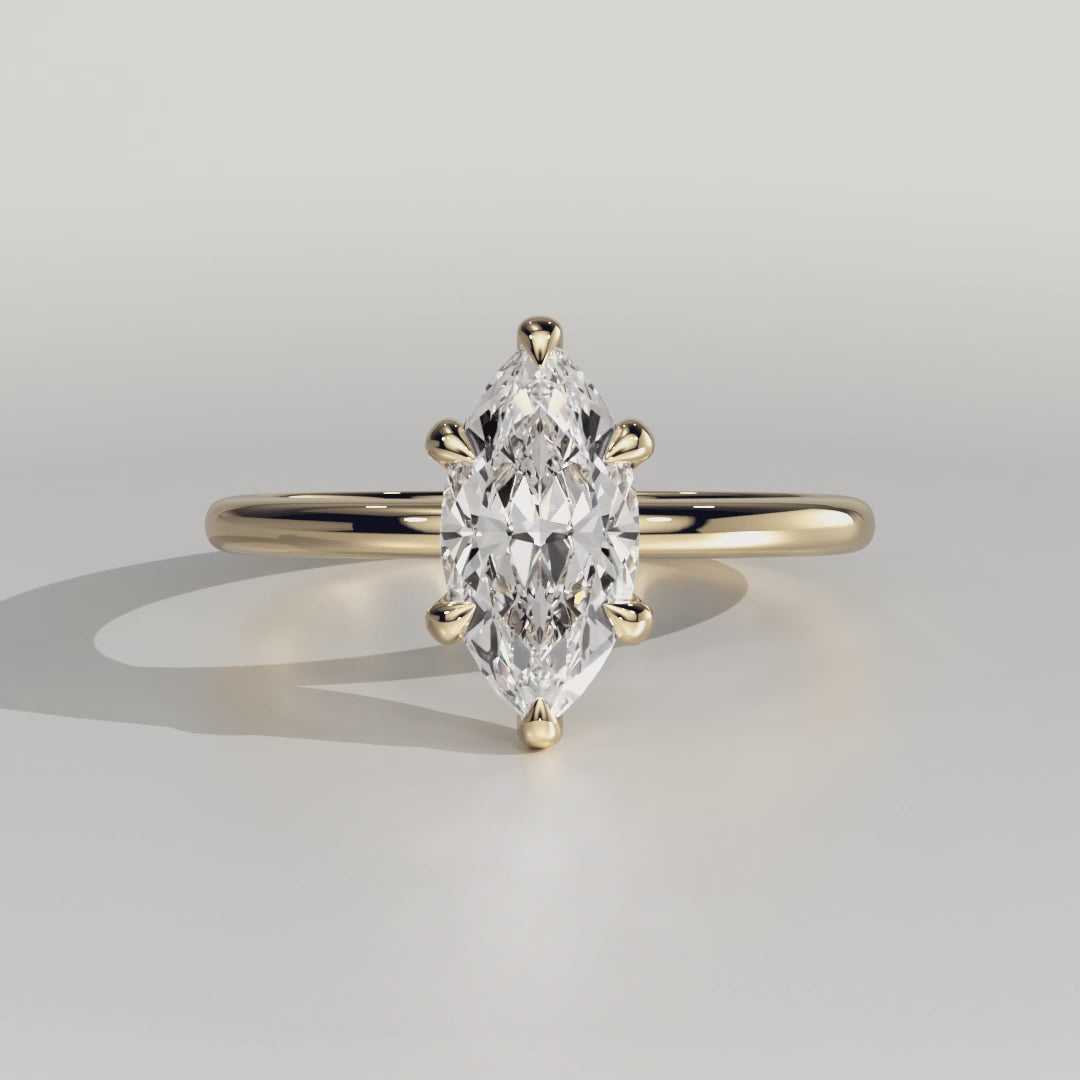 The Arie Ring - Marquise Solitaire