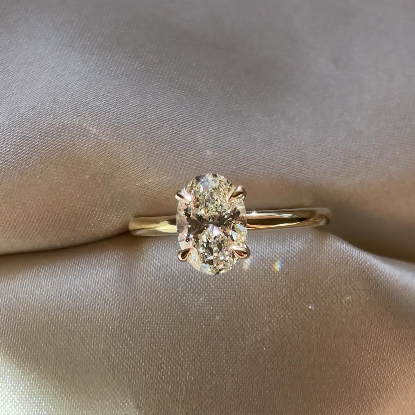 The Luise Ring - 1.50ct Lab Grown Diamond Oval Solitaire