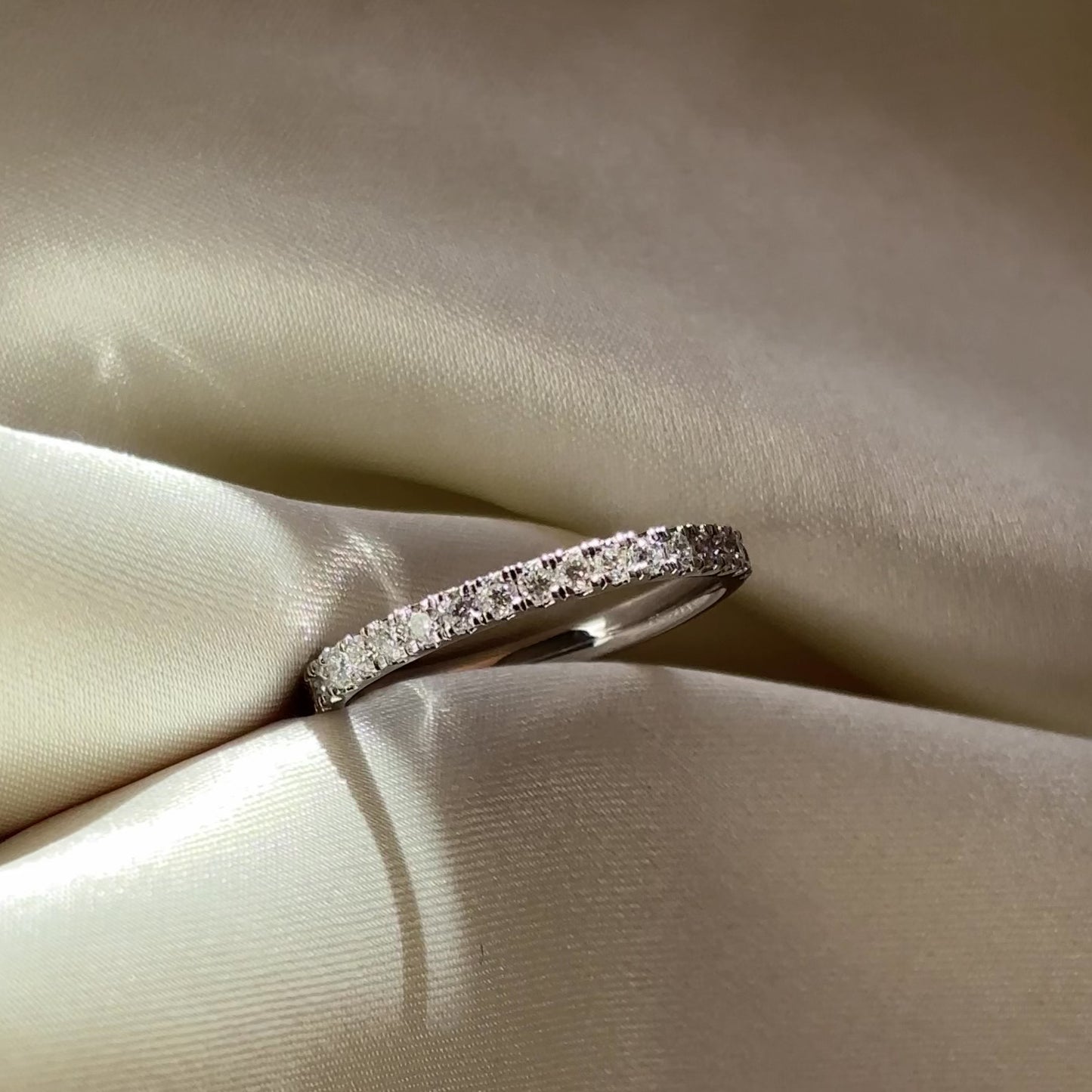 The Ava Ring - Lab Diamond Pavé Wedding Band