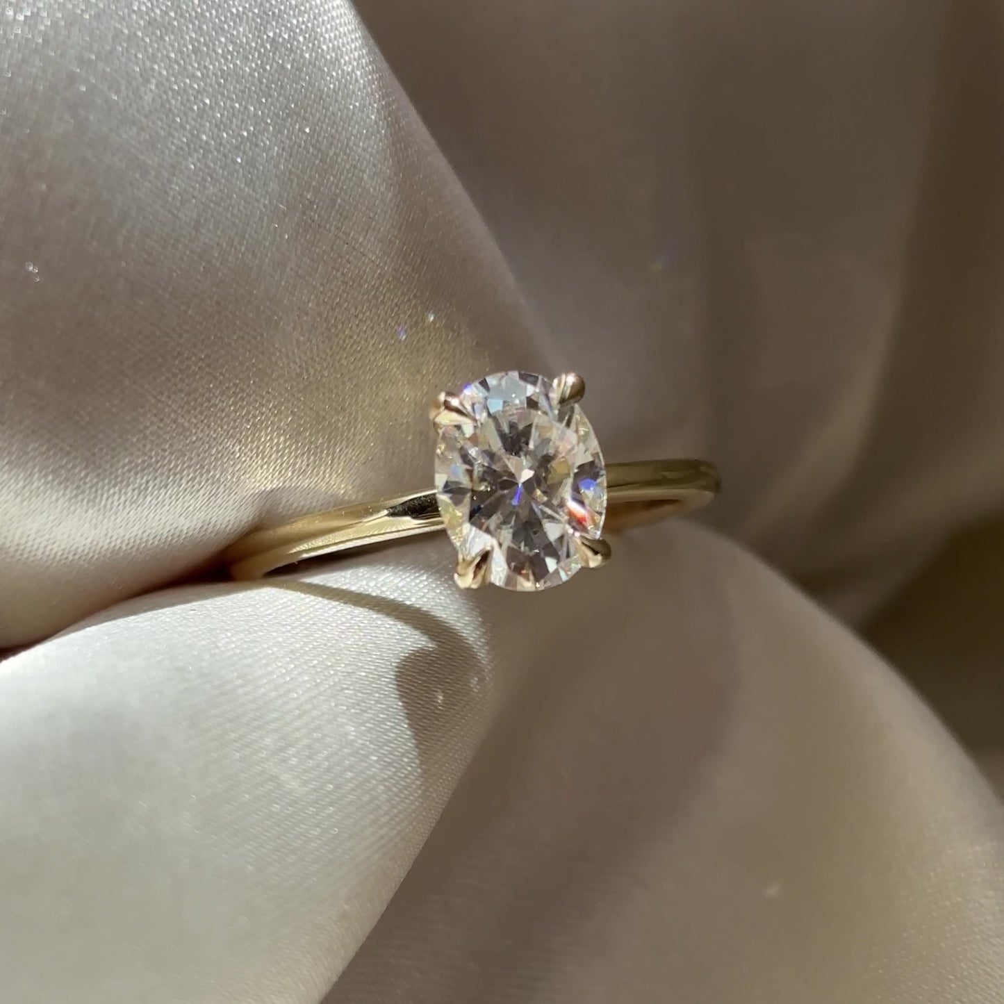 The Luise Ring - 1.5ct Moissanite Oval Solitaire