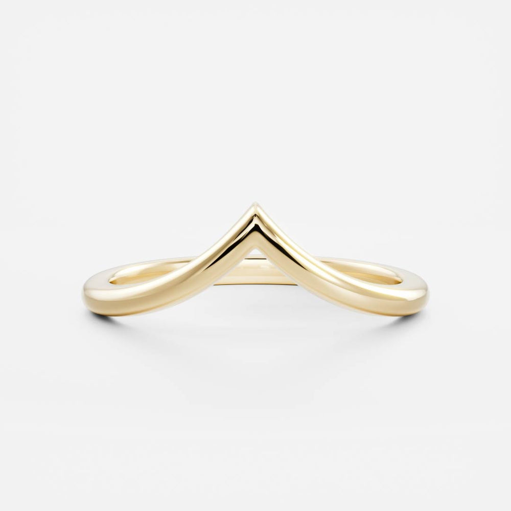 The Classic Chevron Ring - Plain Wedding Band