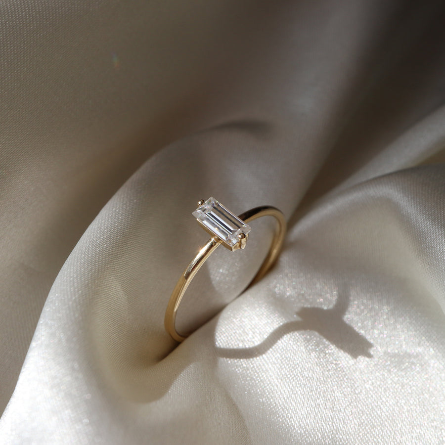 The Sol Ring - Baguette Petite Ring