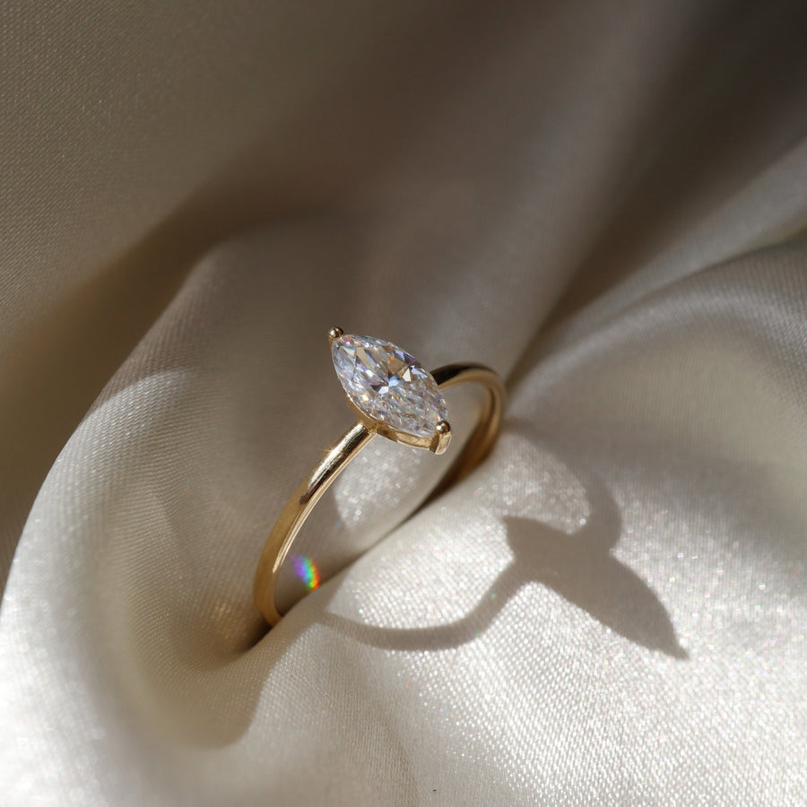 The Sol Ring - Marquise Petite Ring