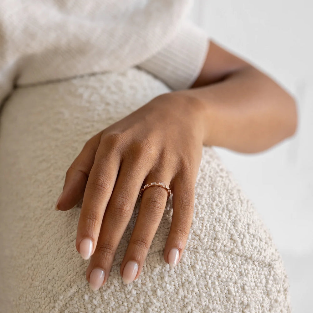 
                      
                        The Kiah Ring - Dainty Baguette Band
                      
                    
